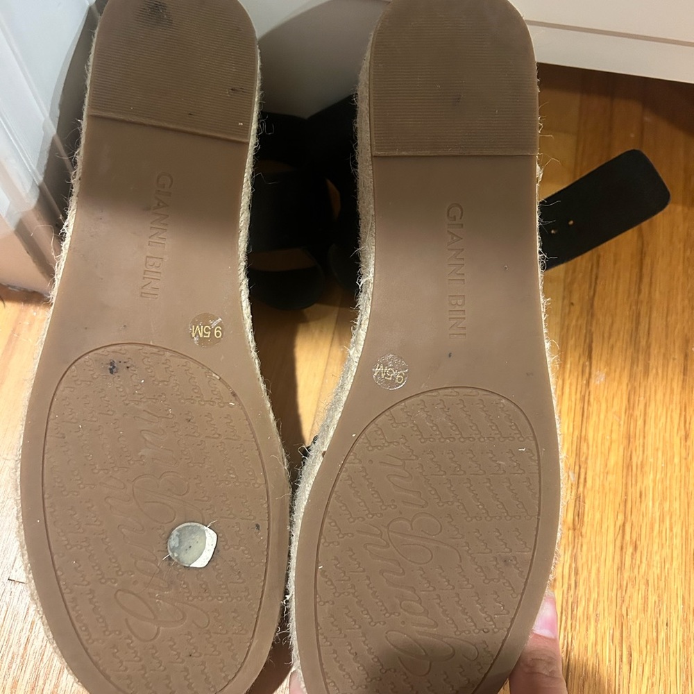 Gianni Bini Black and Brown Espadrilles Comfortable Casual Shoes - Picture 4 of 4
